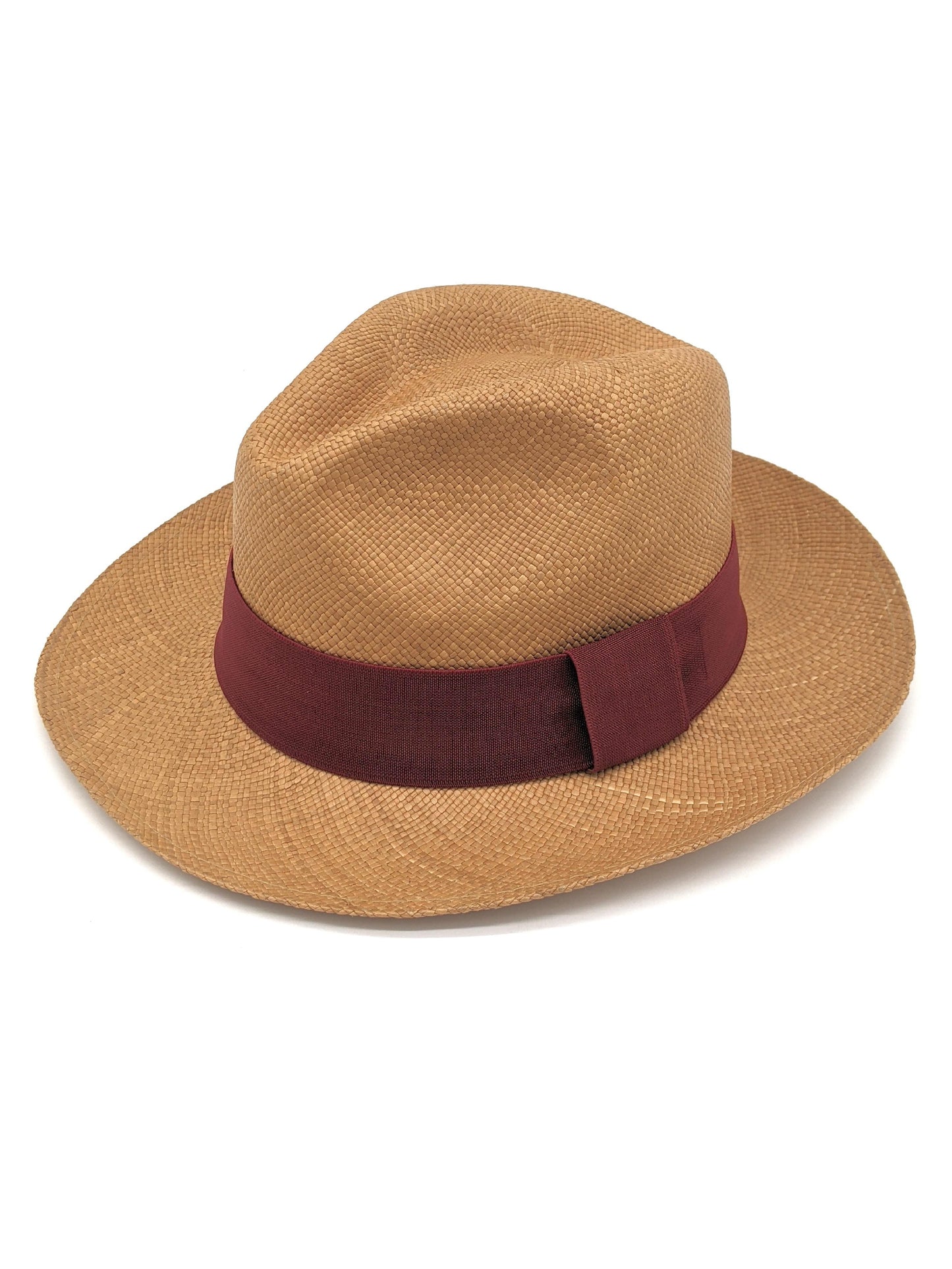 Brown Panama with Burgundy Band