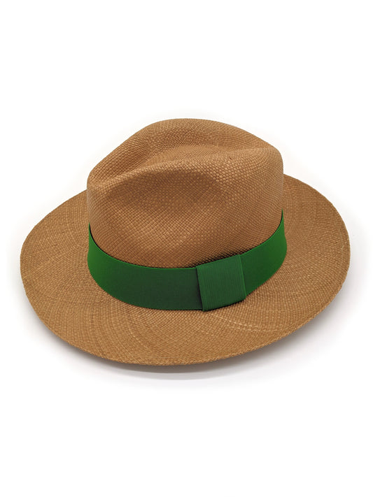 Brown Panama with Green Band