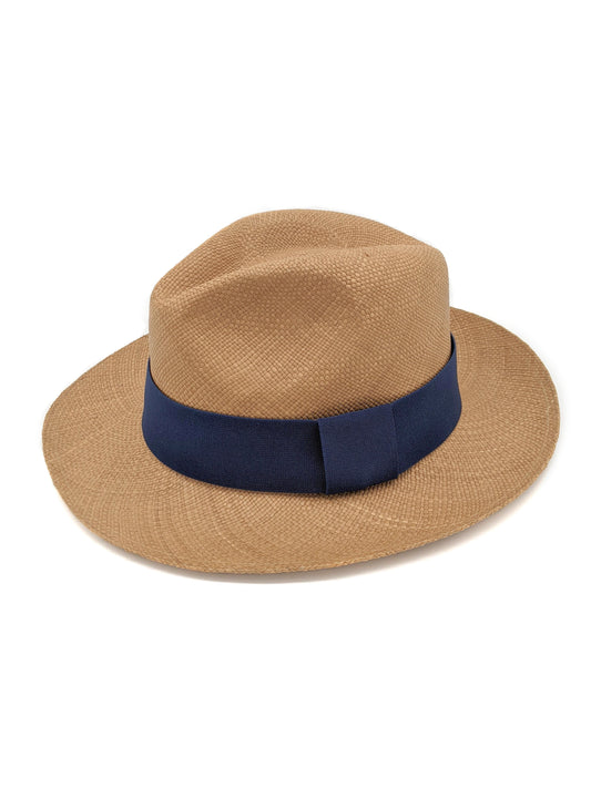 Brown Panama with Navy Band