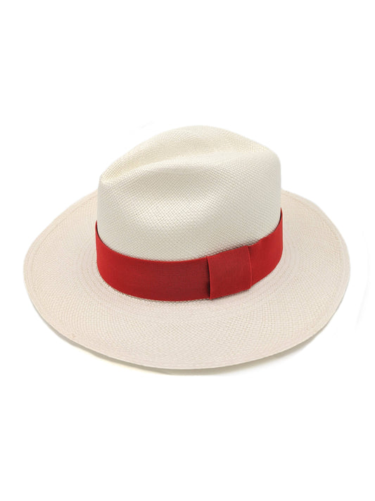 White Panama with Red Band