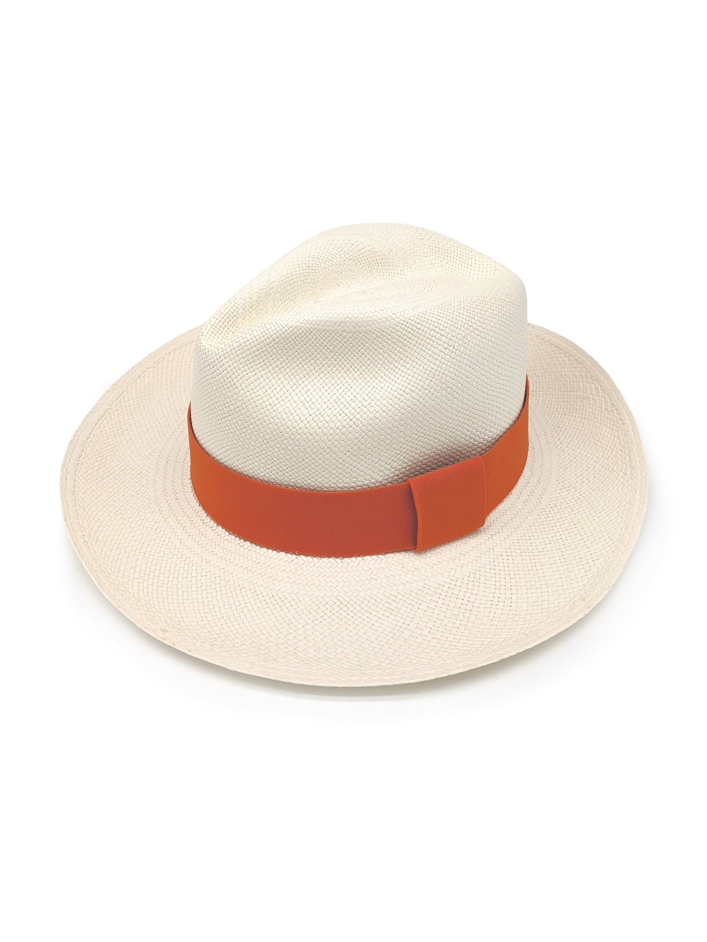 White Panama with Orange Band