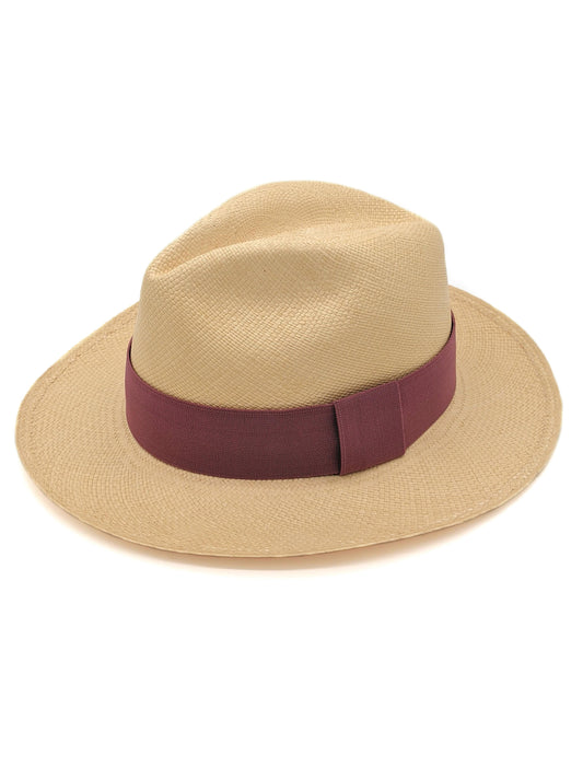 Natural Panama with Mauve Band