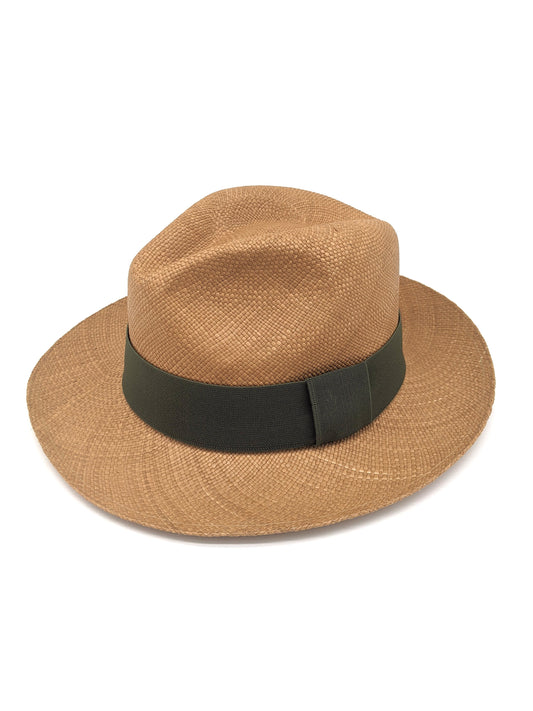 Brown Panama with Olive Band