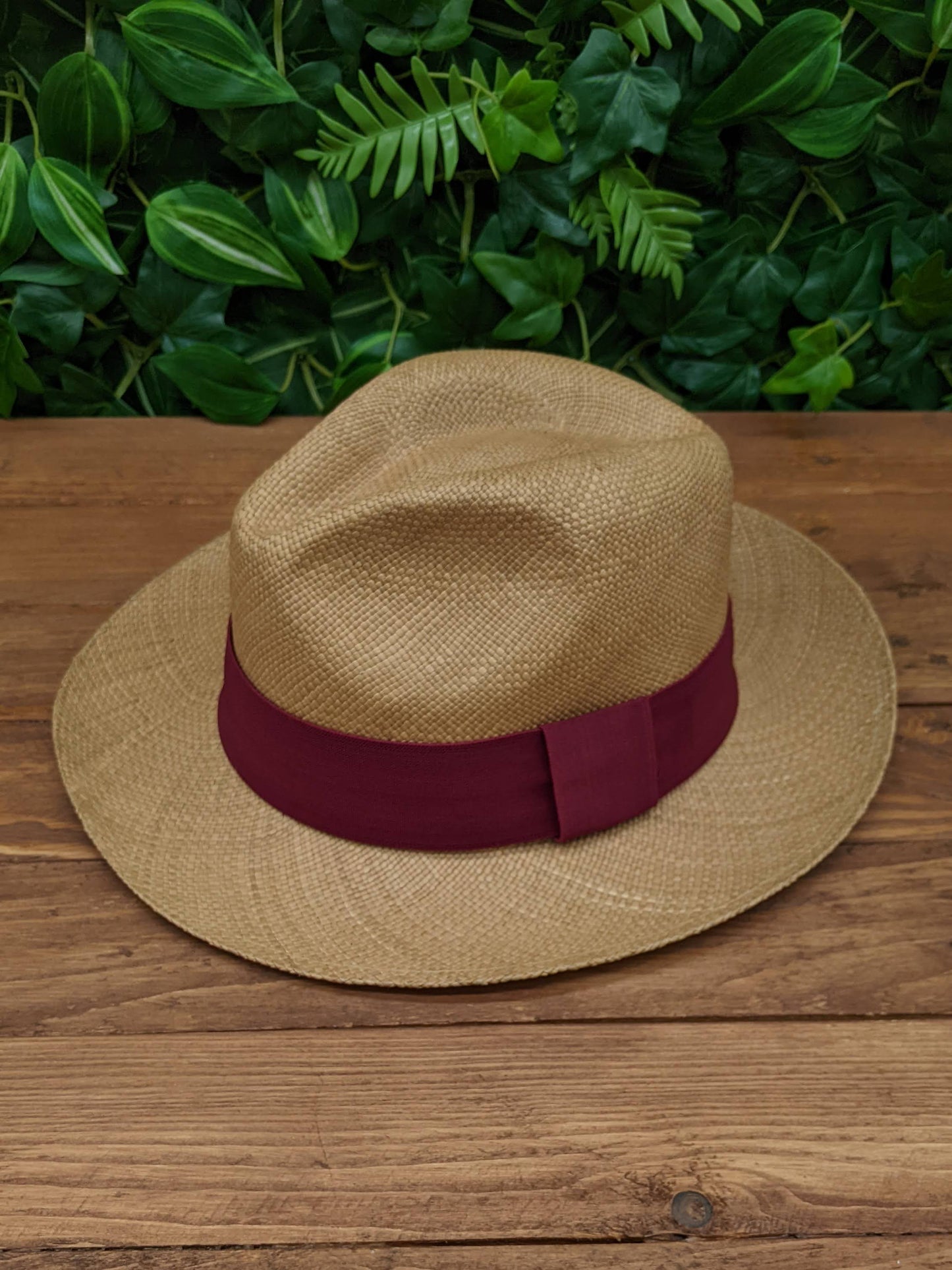 Interchangeable Panama Band - Burgundy Red