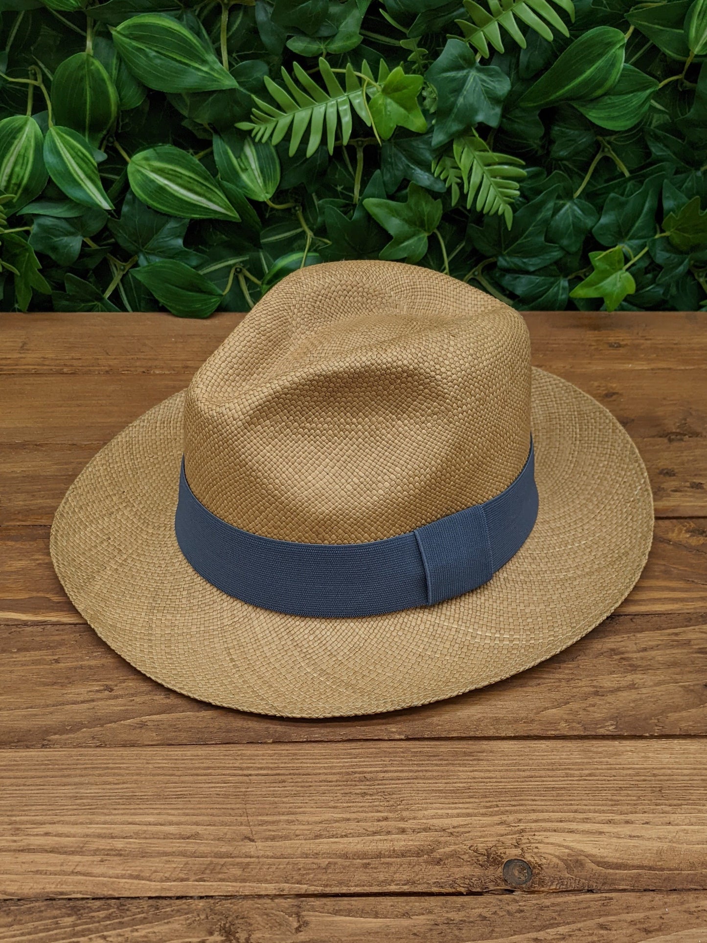 Brown Panama with Grey Band
