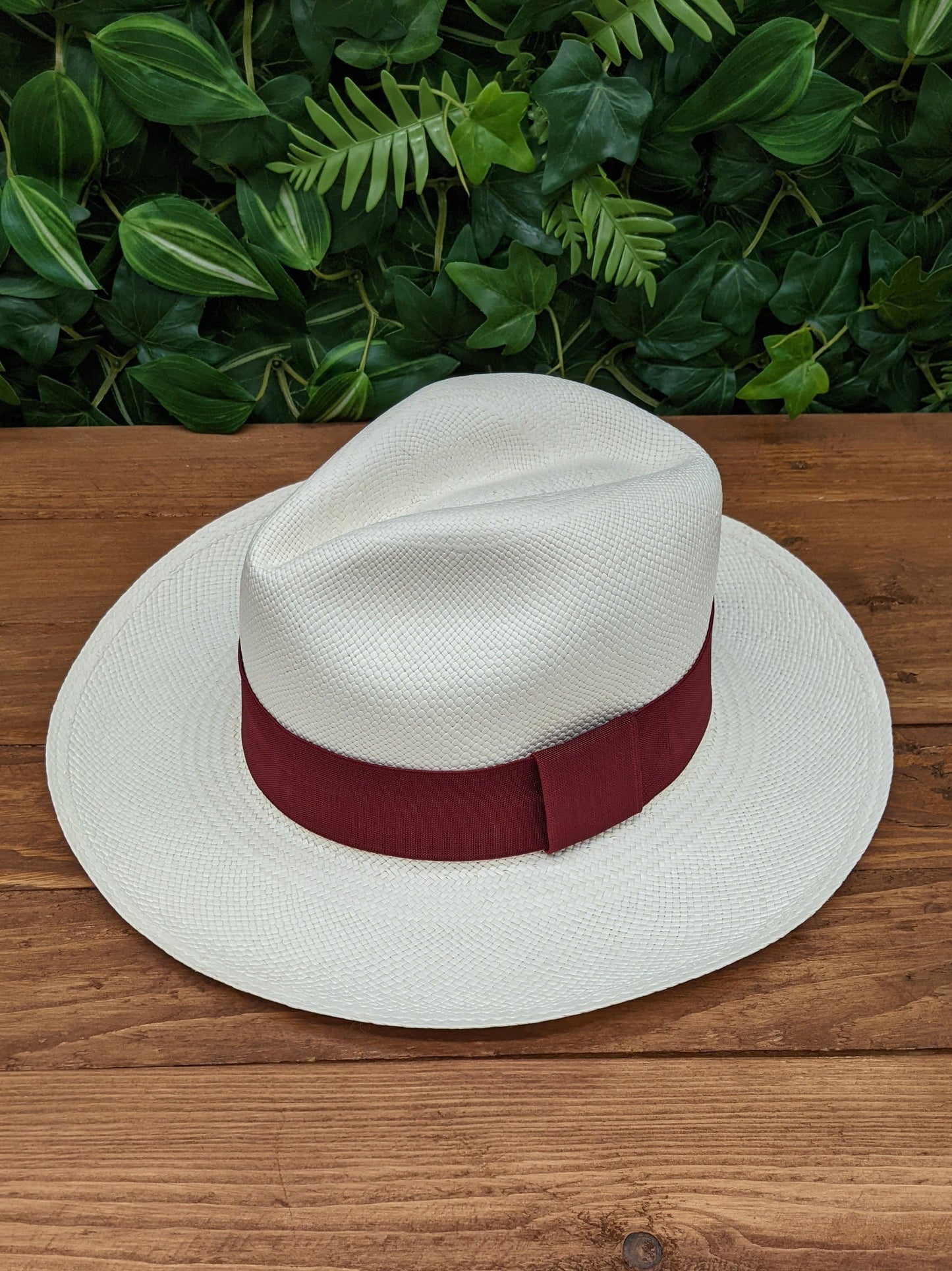 Interchangeable Panama Band - Burgundy Red
