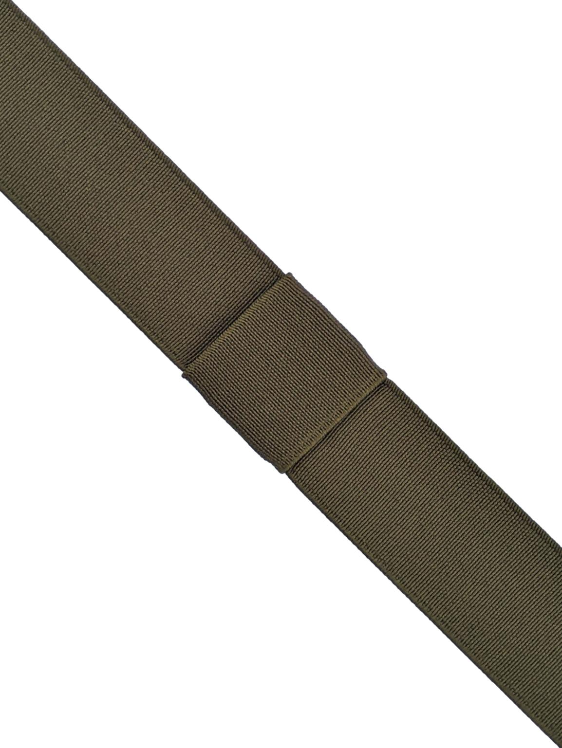White Panama with Olive Band