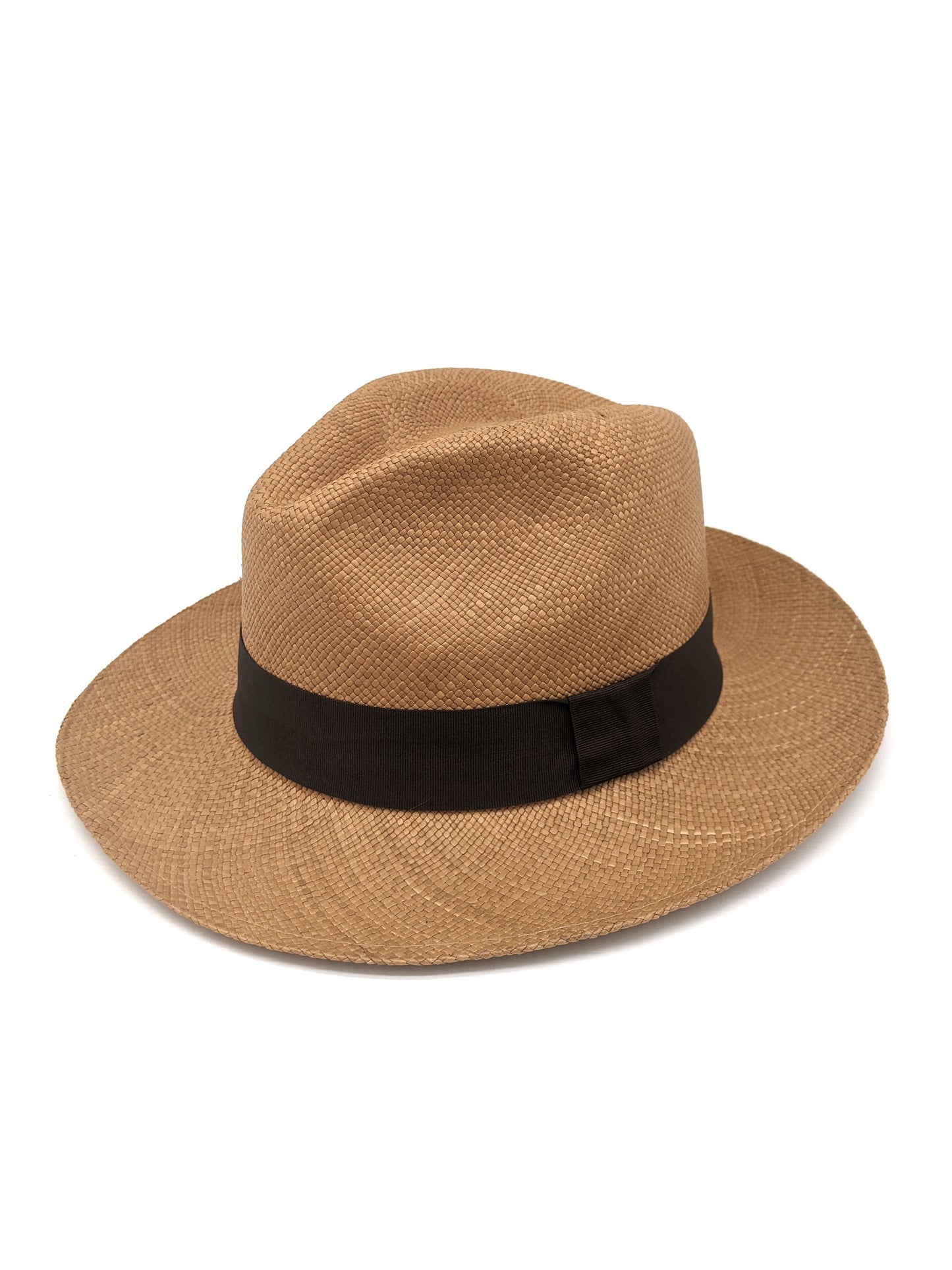 Brown Panama with Light Pink Band