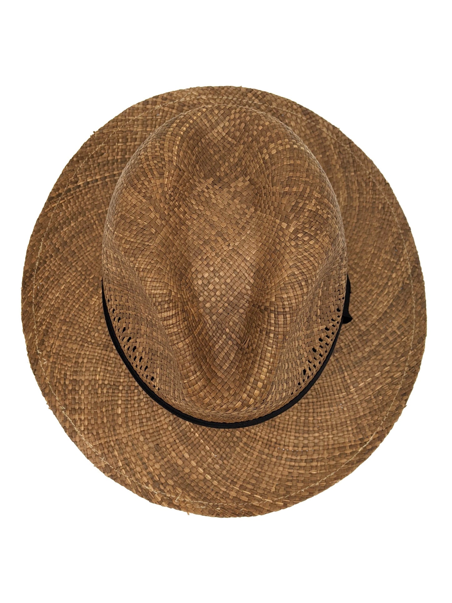 Brown Panama Hat ~ Holes 57cm