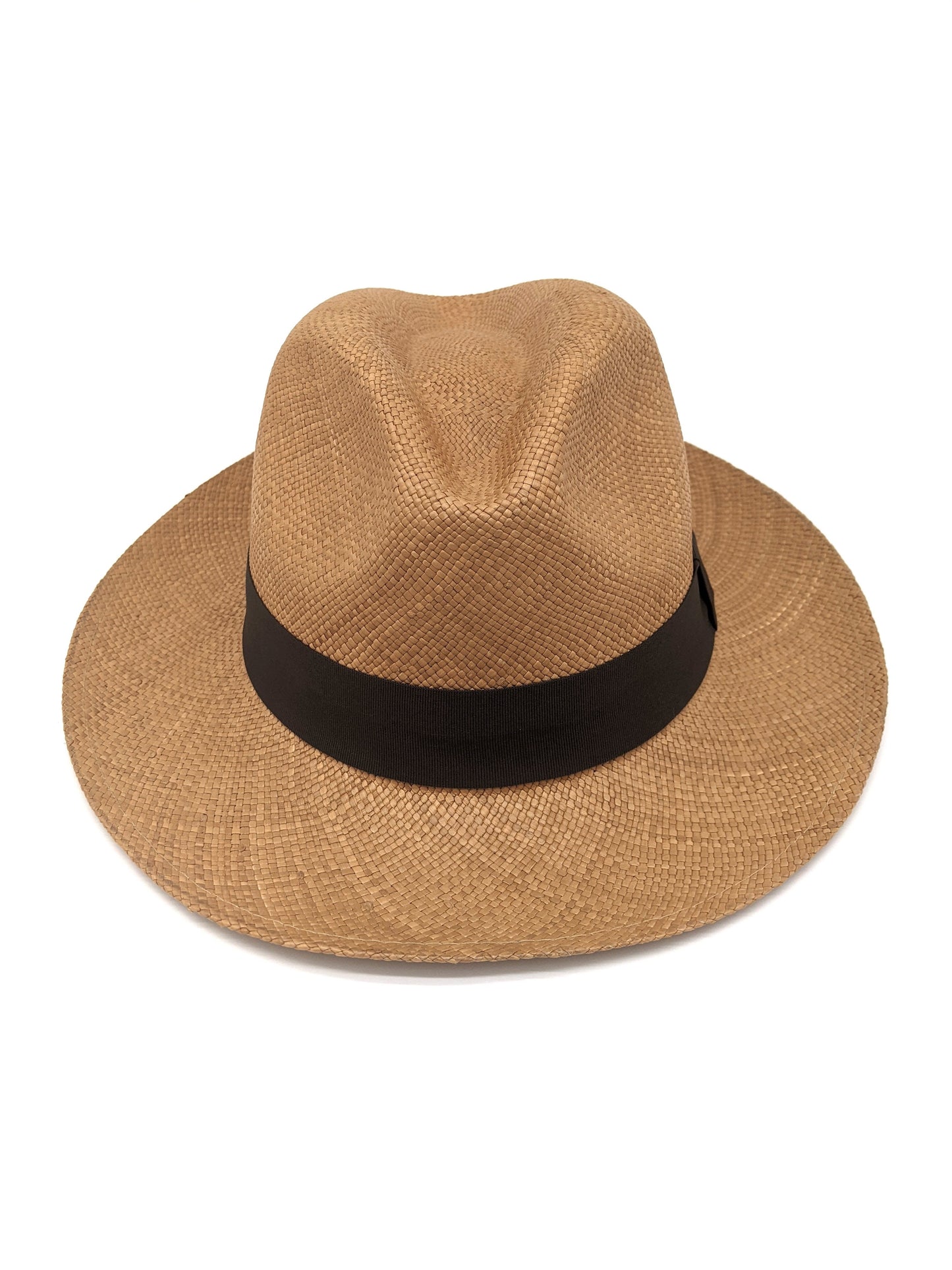 Brown Panama with Cobalt Blue Band