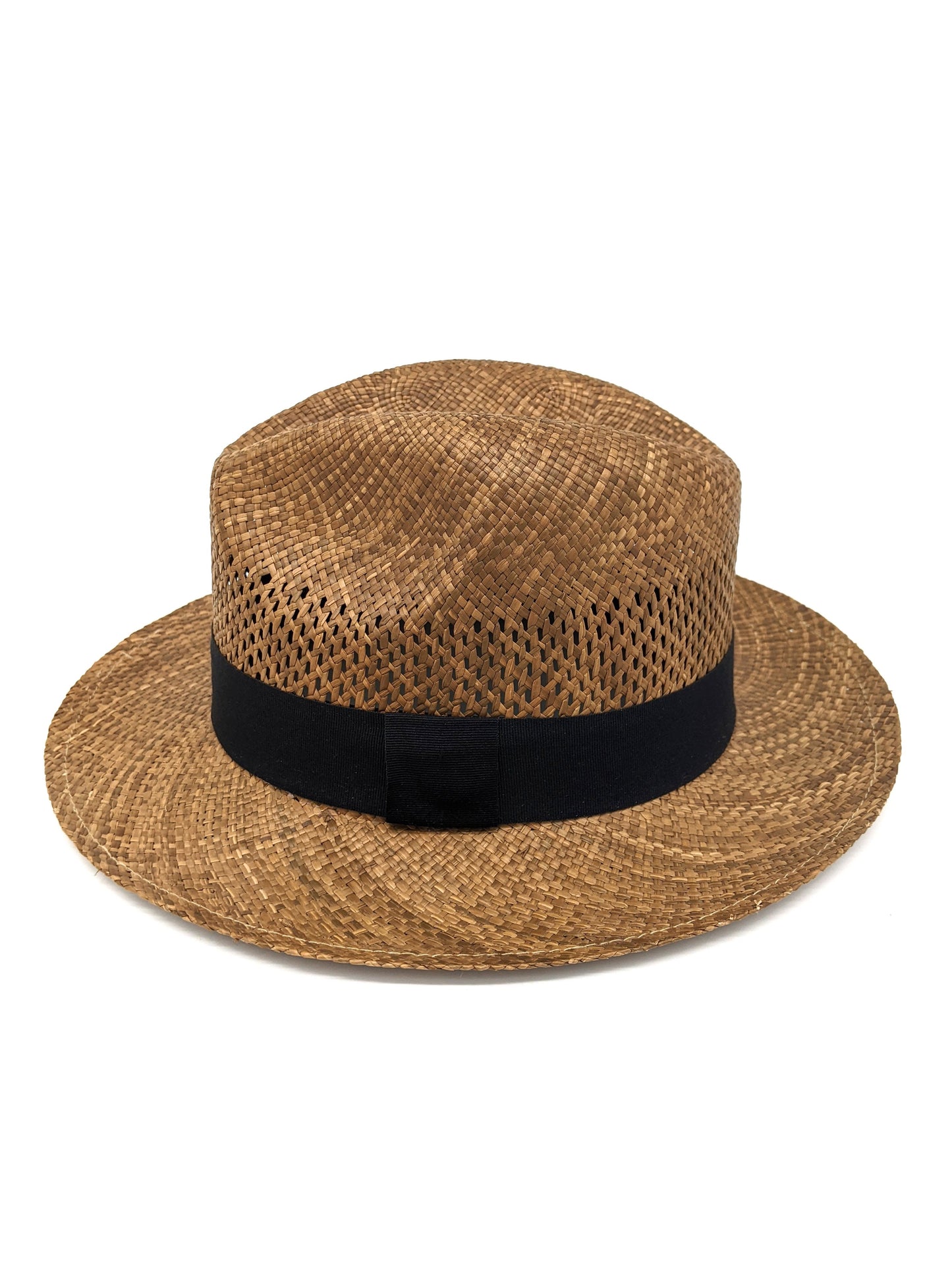 Brown Panama Hat ~ Holes 57cm