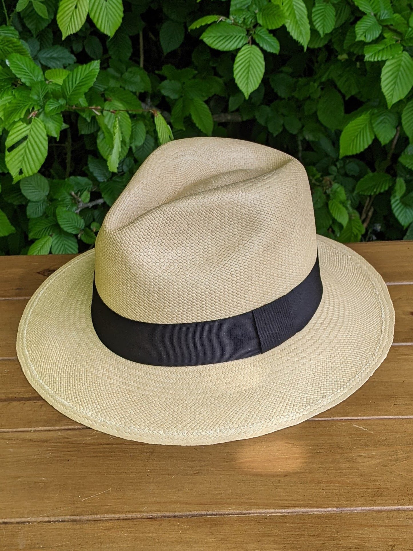 Natural Panama with Red Bow Band
