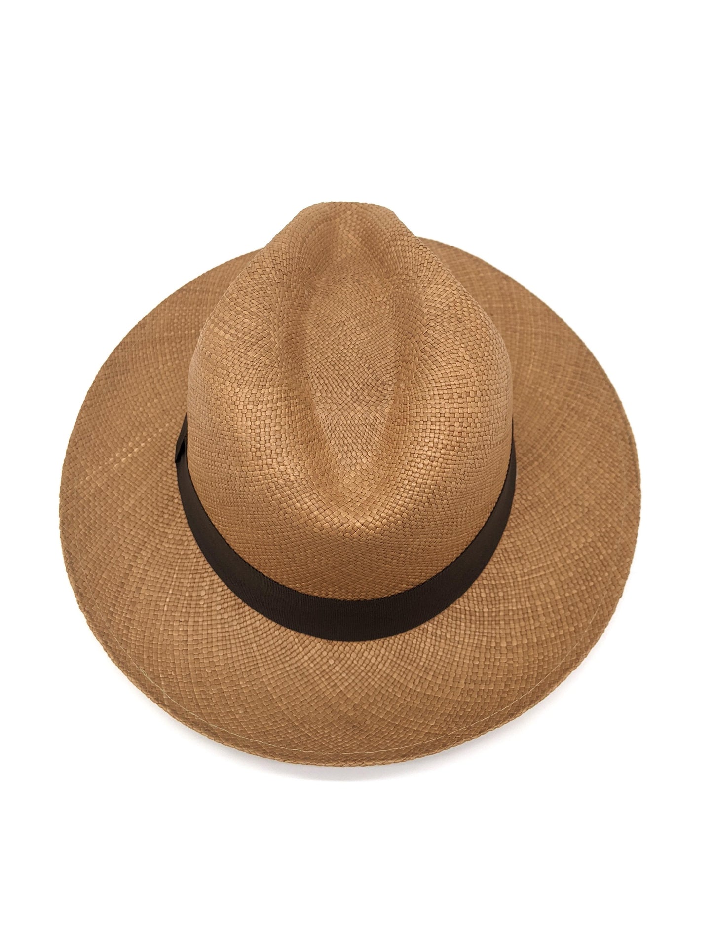 Brown Panama with Cobalt Blue Band