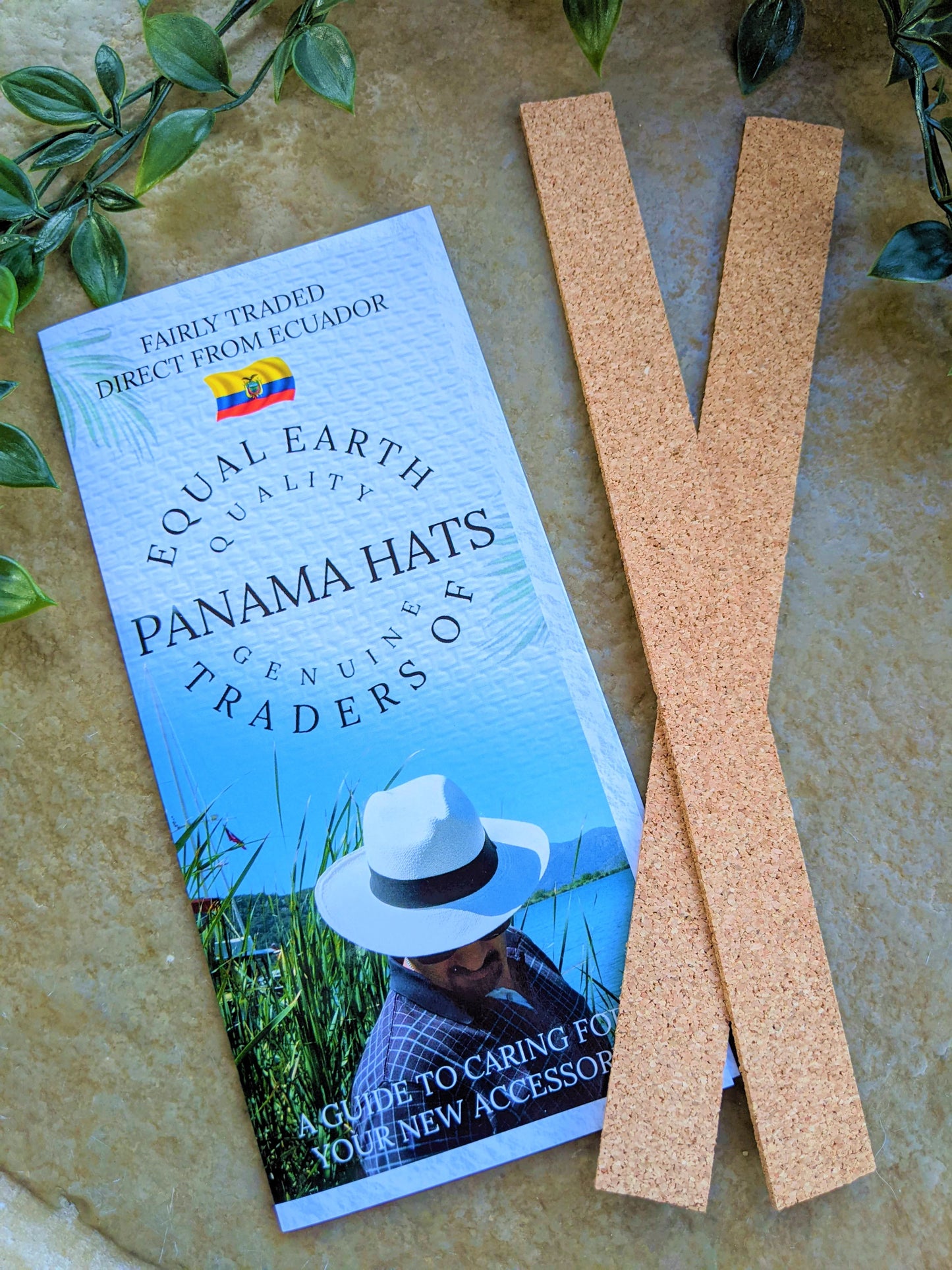 Brown Panama with Cobalt Blue Band