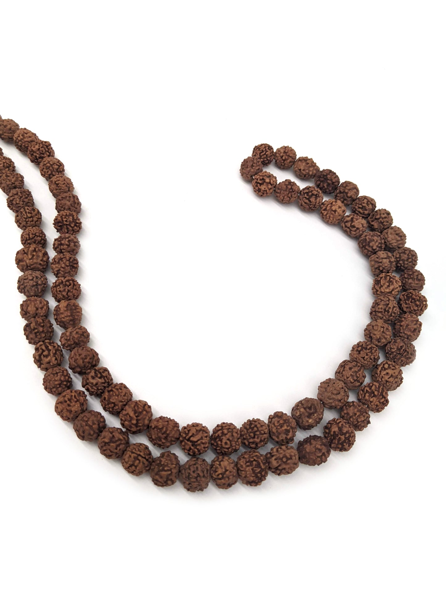 Rudraksha Mala Prayer Beads - Red Tassel