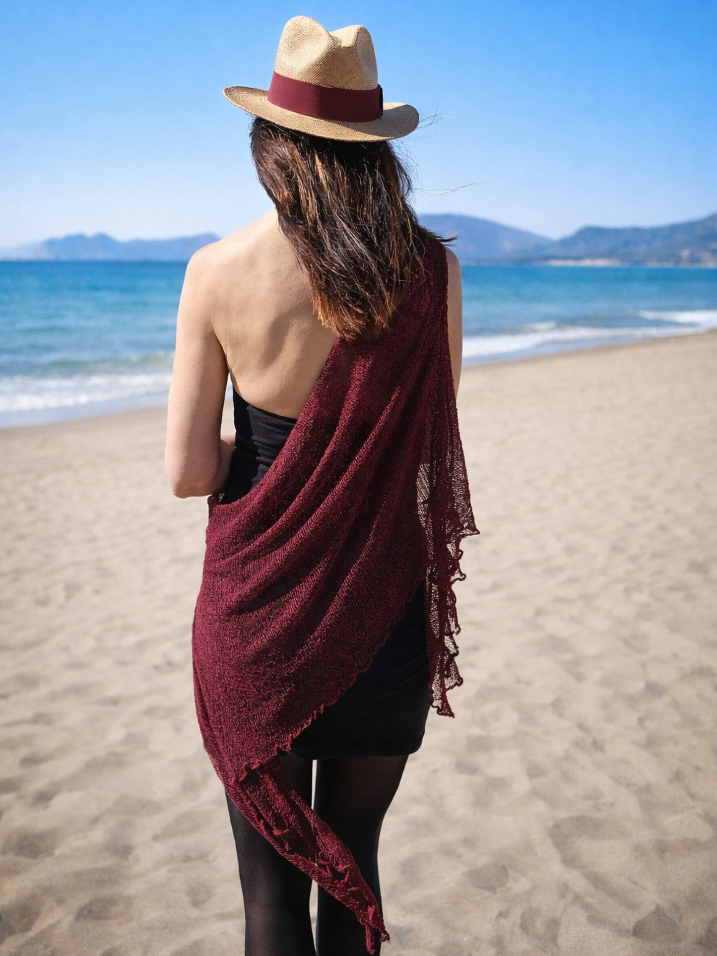 Bali Summer Shrug - Burgundy