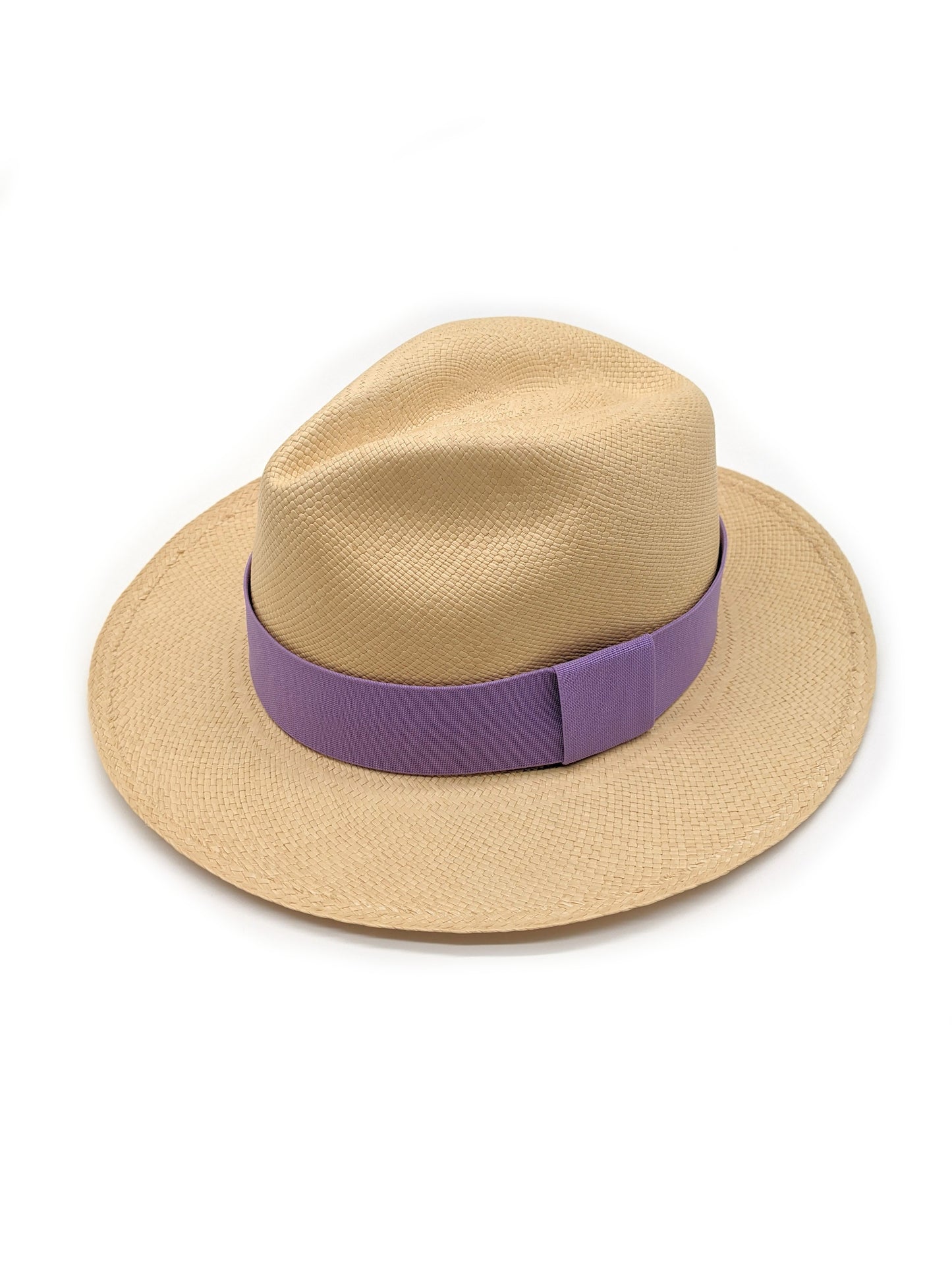 Natural Panama with Lilac Band