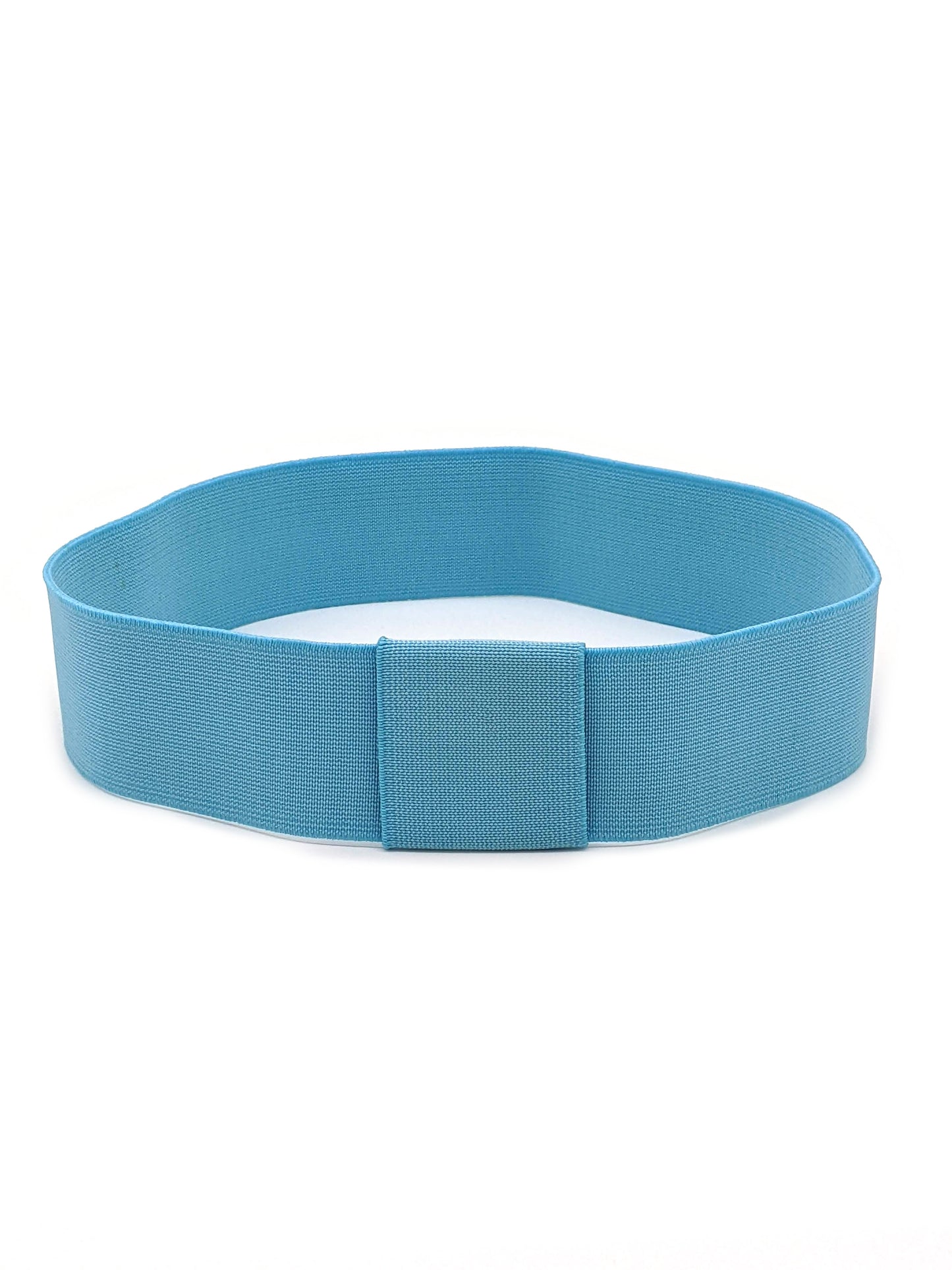 White Panama with Light Blue Band