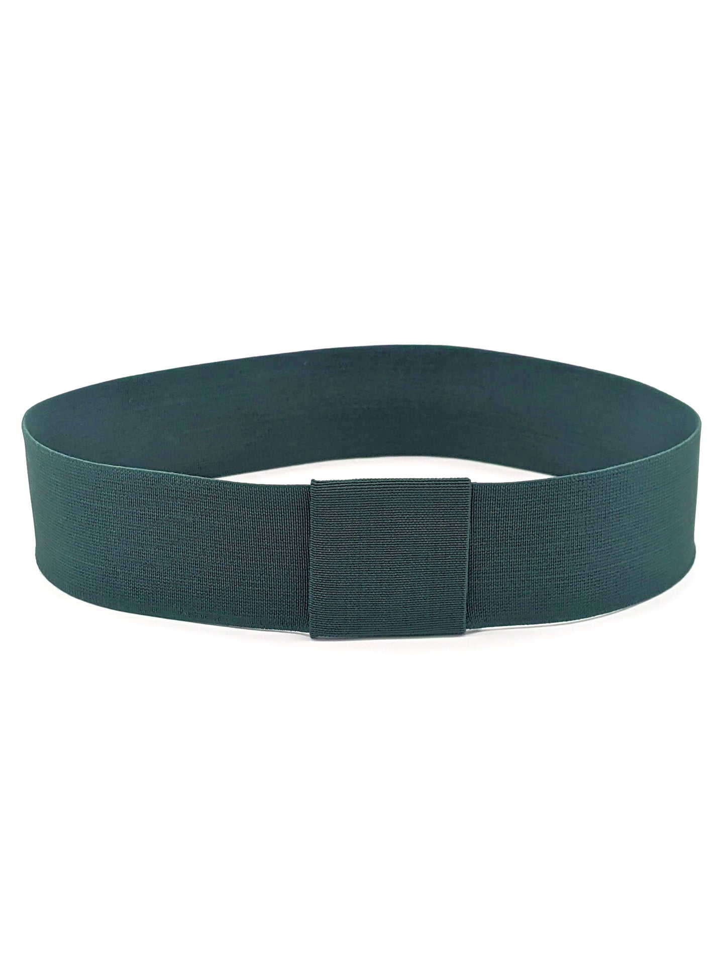 White Panama with Forest Green Band