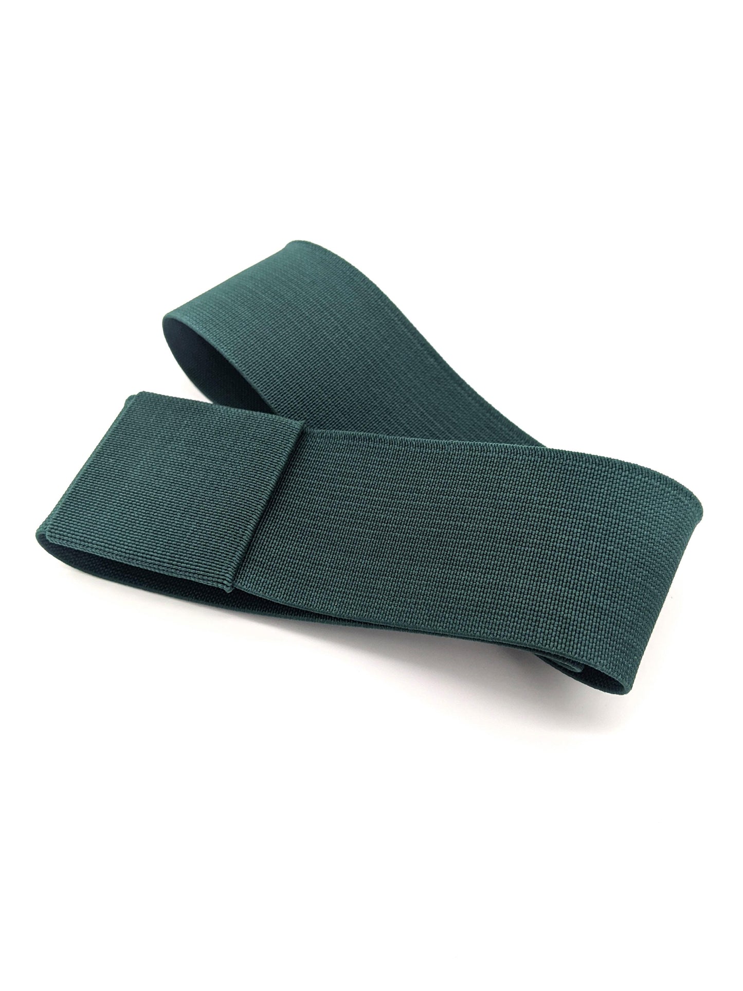 White Panama with Forest Green Band