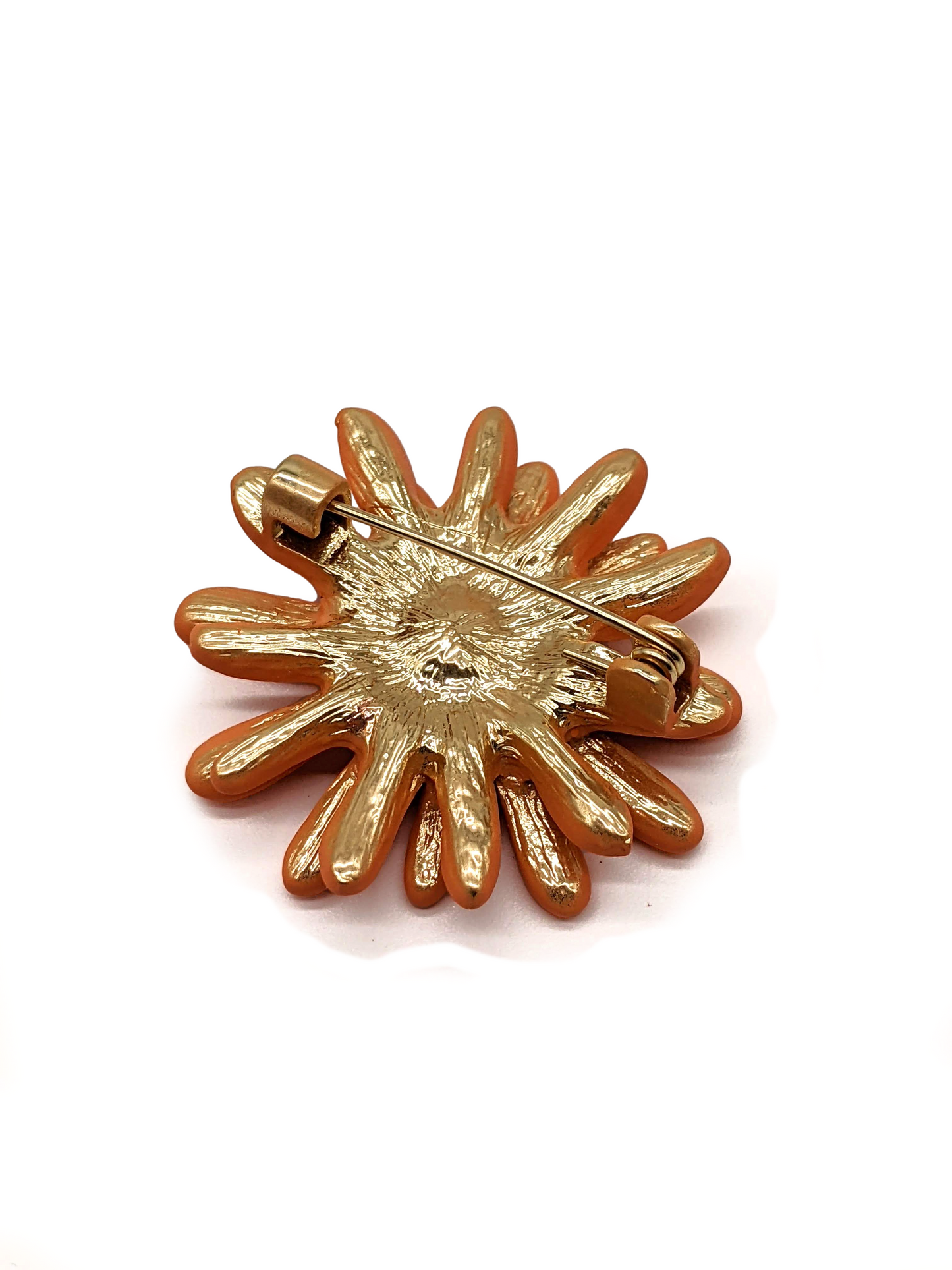 Hat Pin - Orange Flower