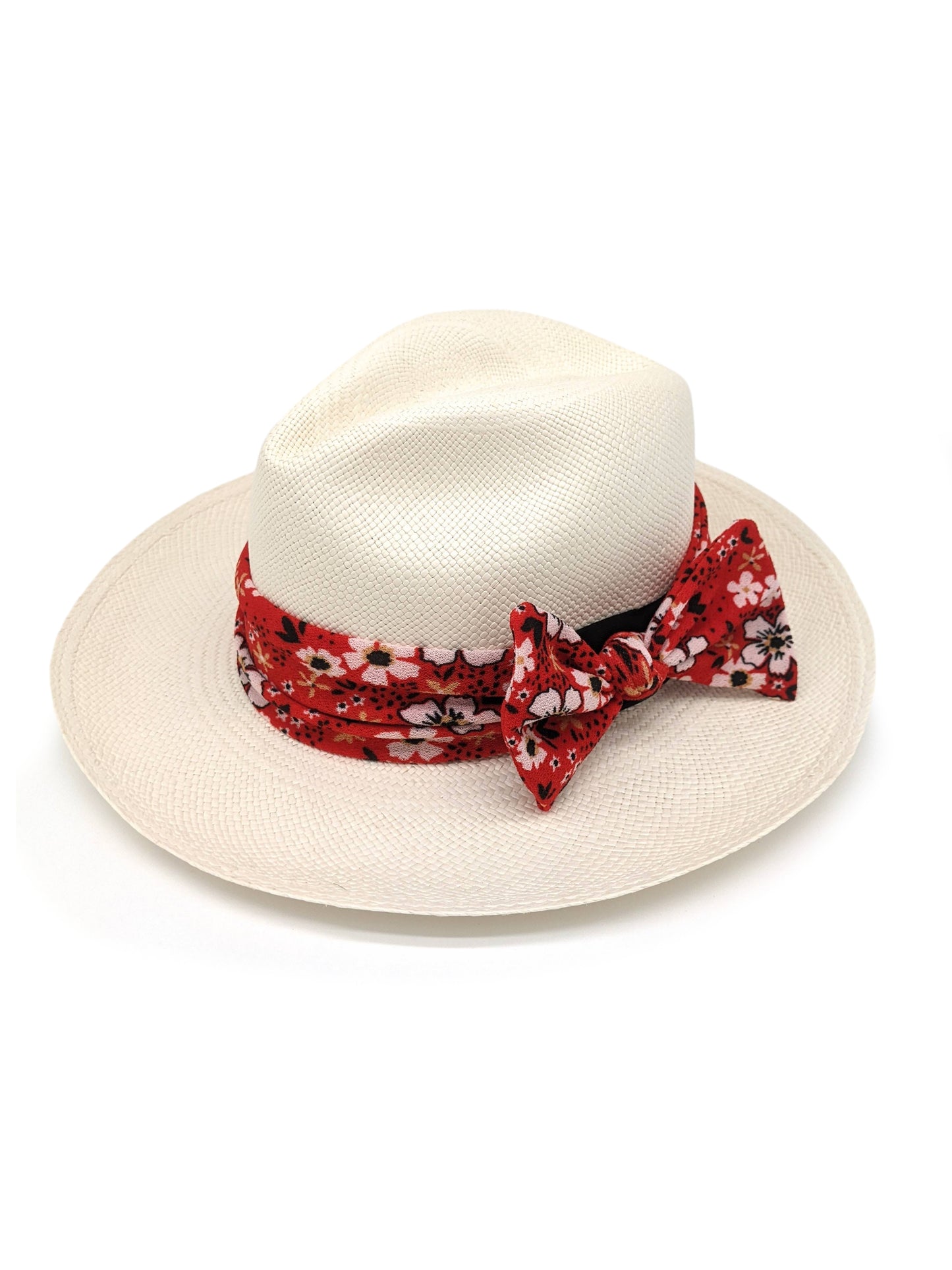 Interchangeable Panama Band - Red Bow