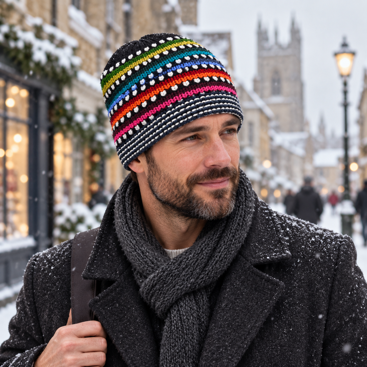 Alpaca Wool Beanie Hat (C)