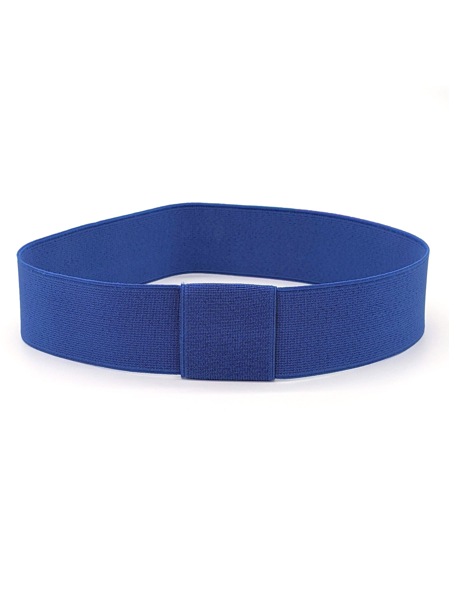 White Panama with Cobalt Blue Band