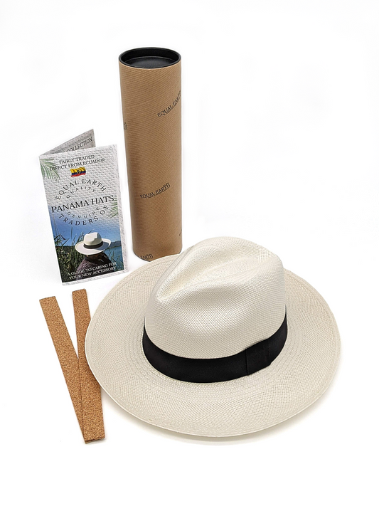 White Panama Hat + Travel Tube