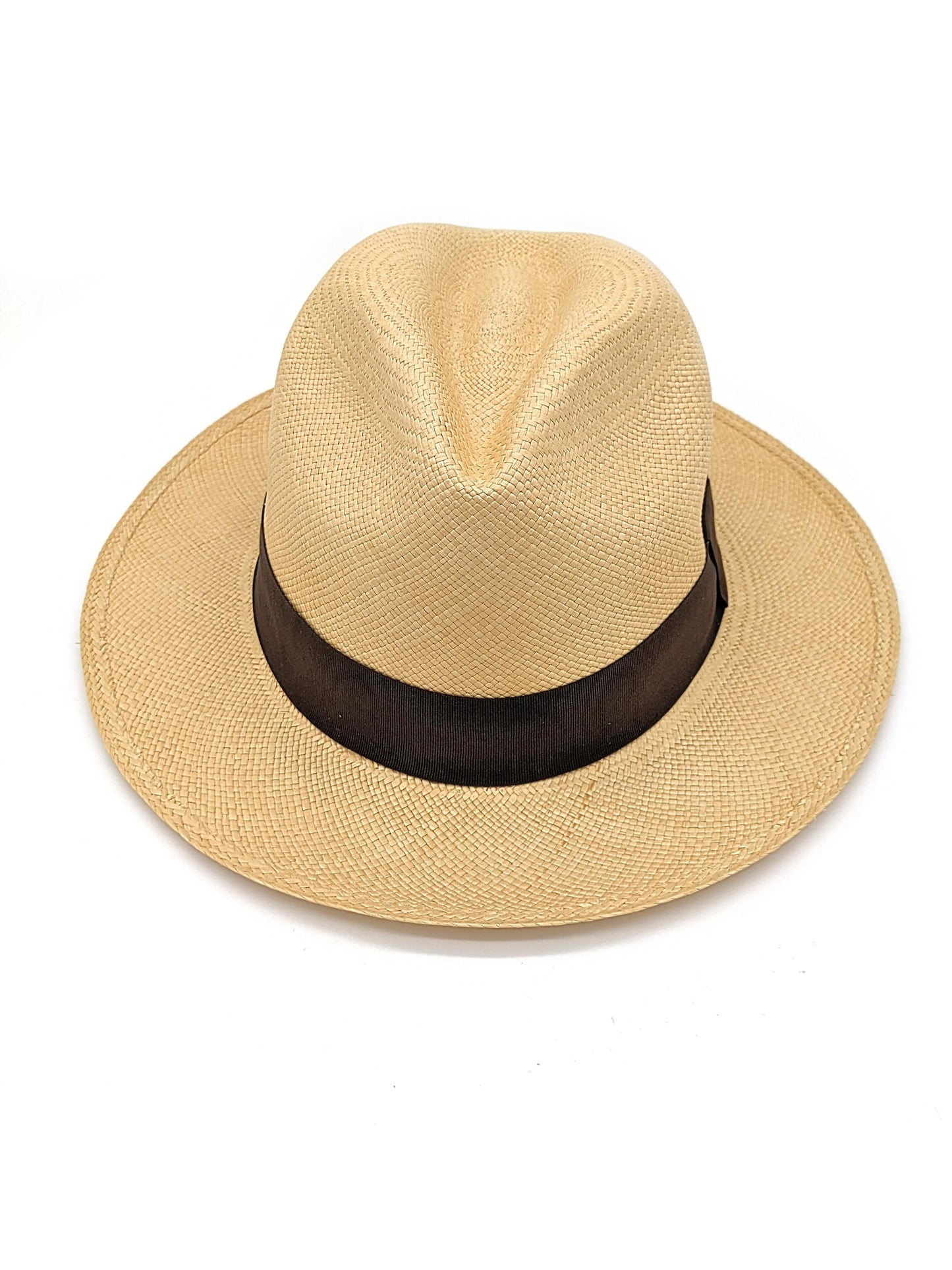 Natural Panama Hat with Brown Band