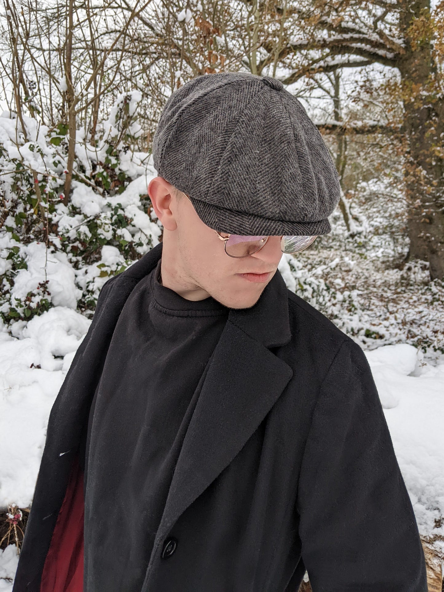 Peaky Cap - Herringbone Grey