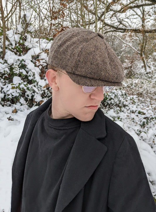 Peaky Cap - Herringbone Brown
