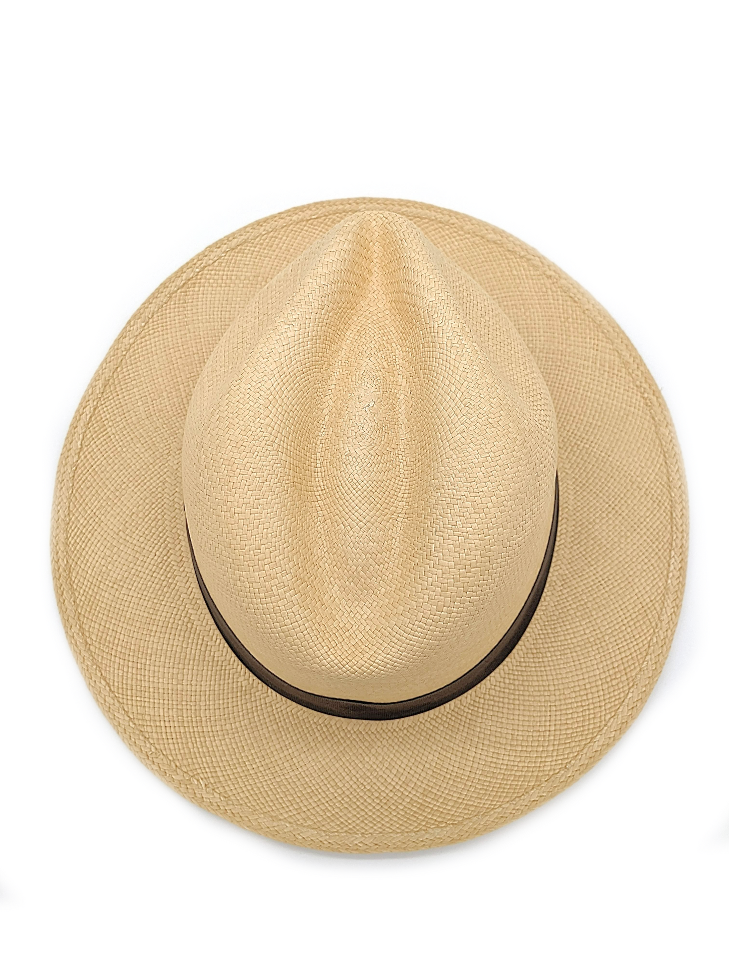Natural Panama Hat with Brown Band
