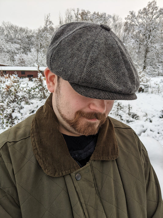 Peaky Cap - Herringbone Grey