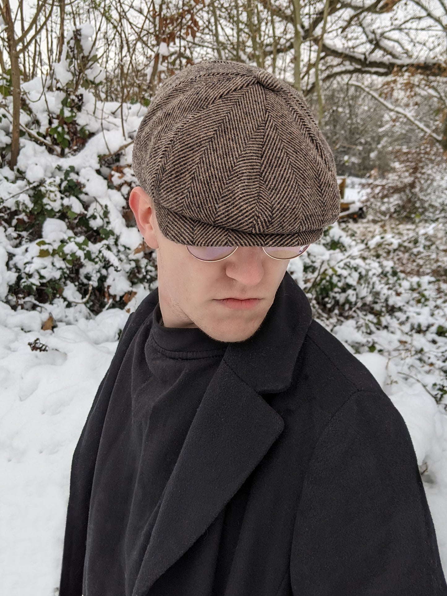 Peaky Cap - Herringbone Brown