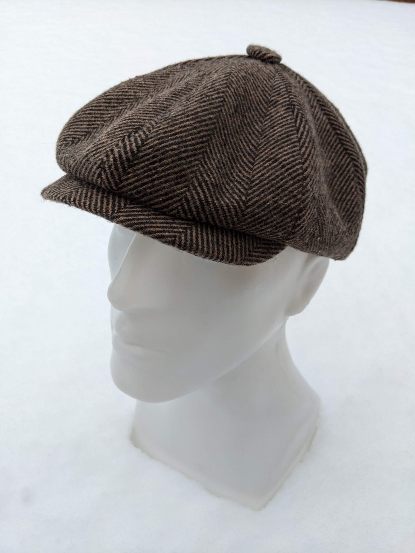 Peaky Cap - Herringbone Brown