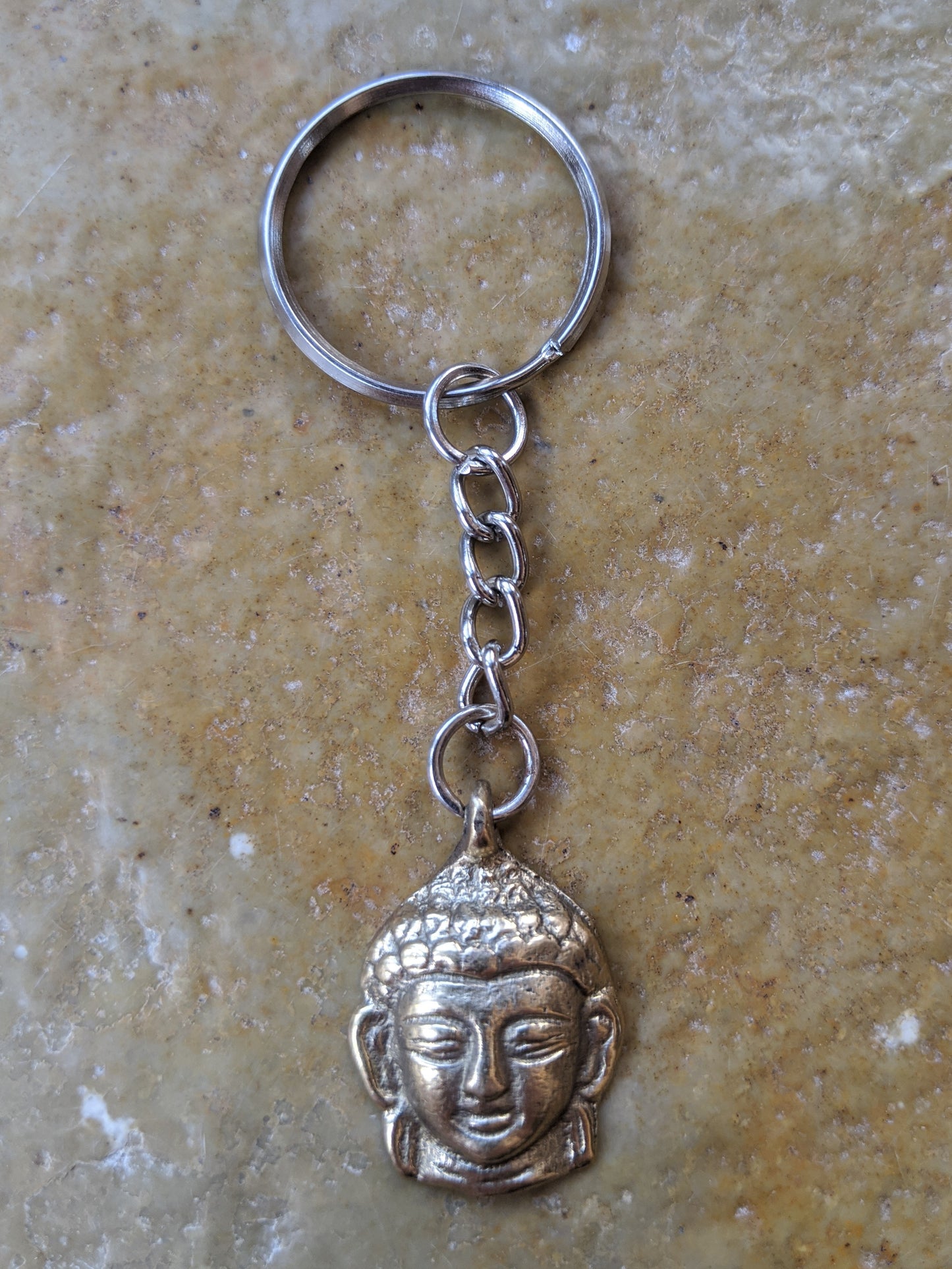 Brass Buddha Keyring
