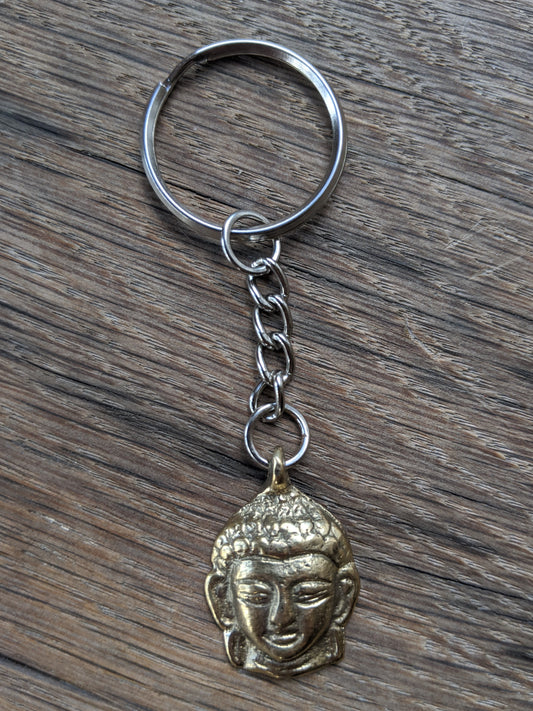 Brass Buddha Keyring
