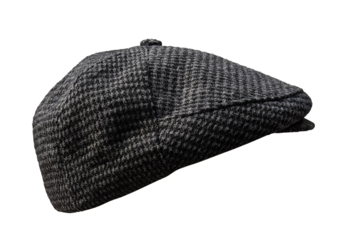 Wool Flat Cap - Dogtooth Grey