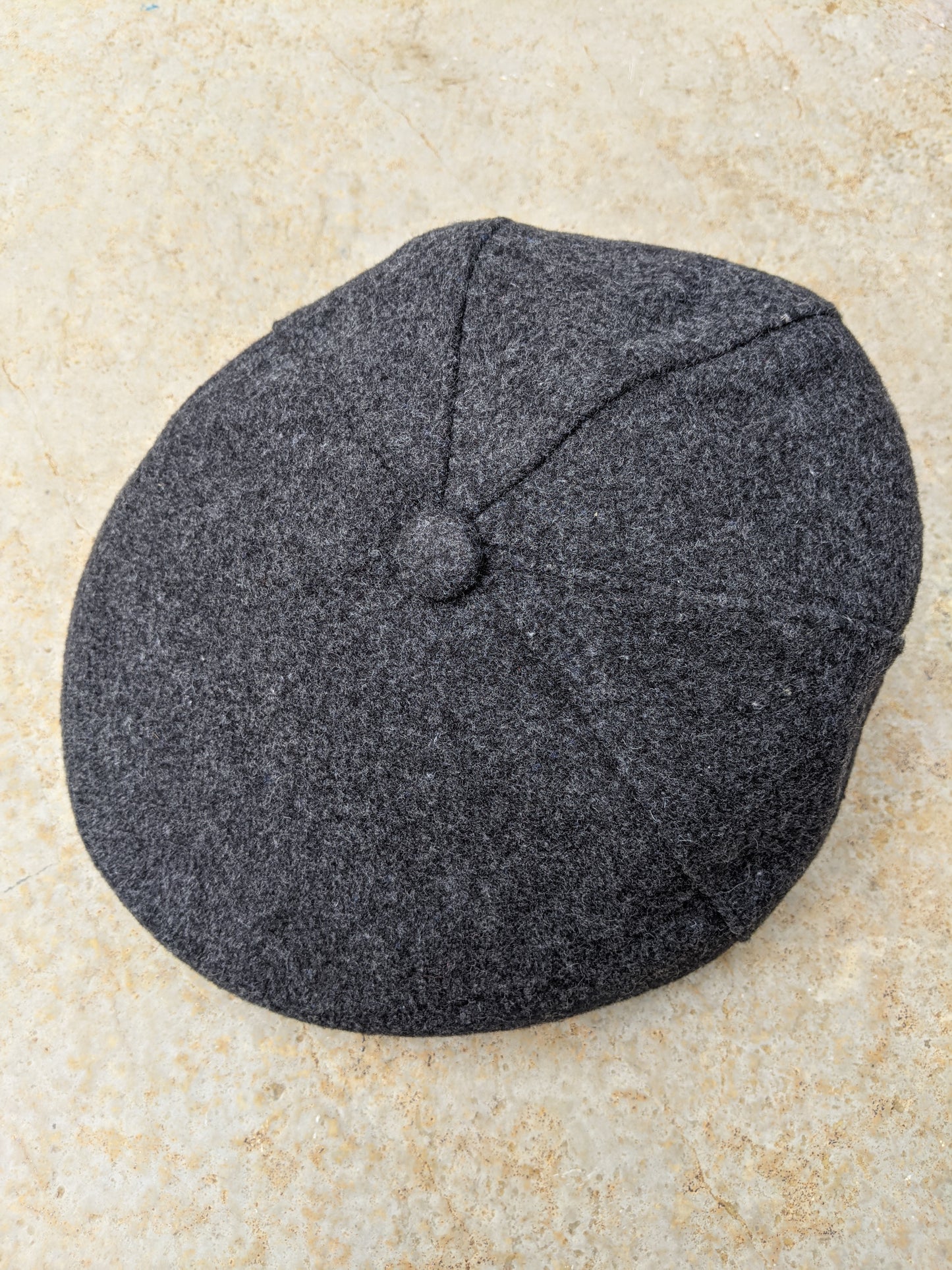 Wool Flat Cap - Plain Grey
