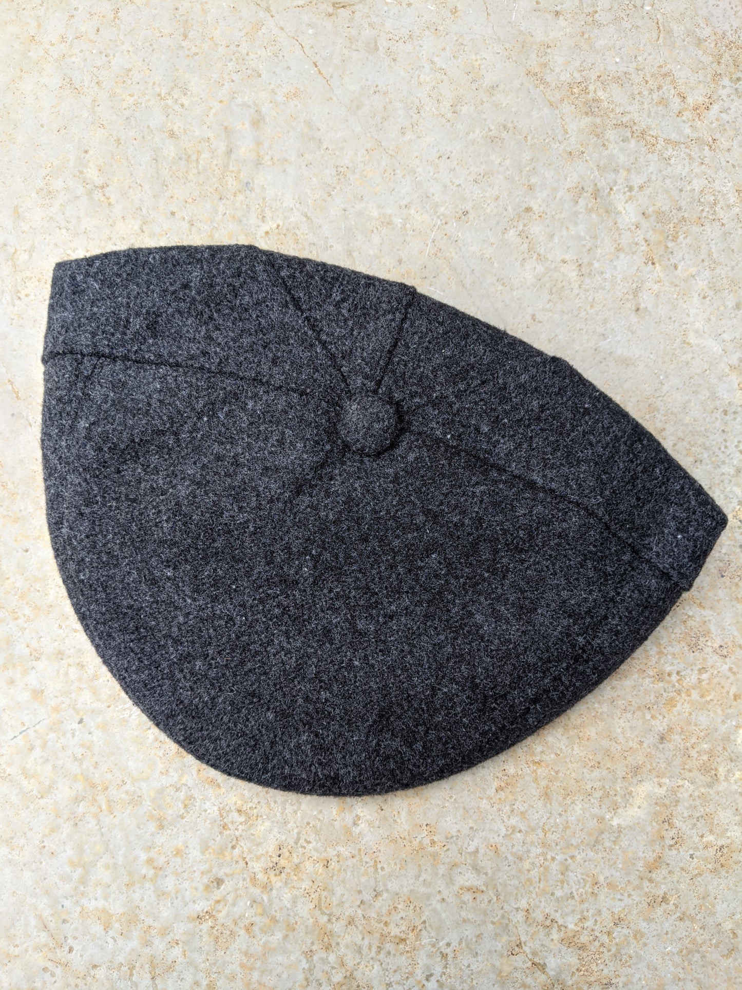 Wool Flat Cap - Plain Grey