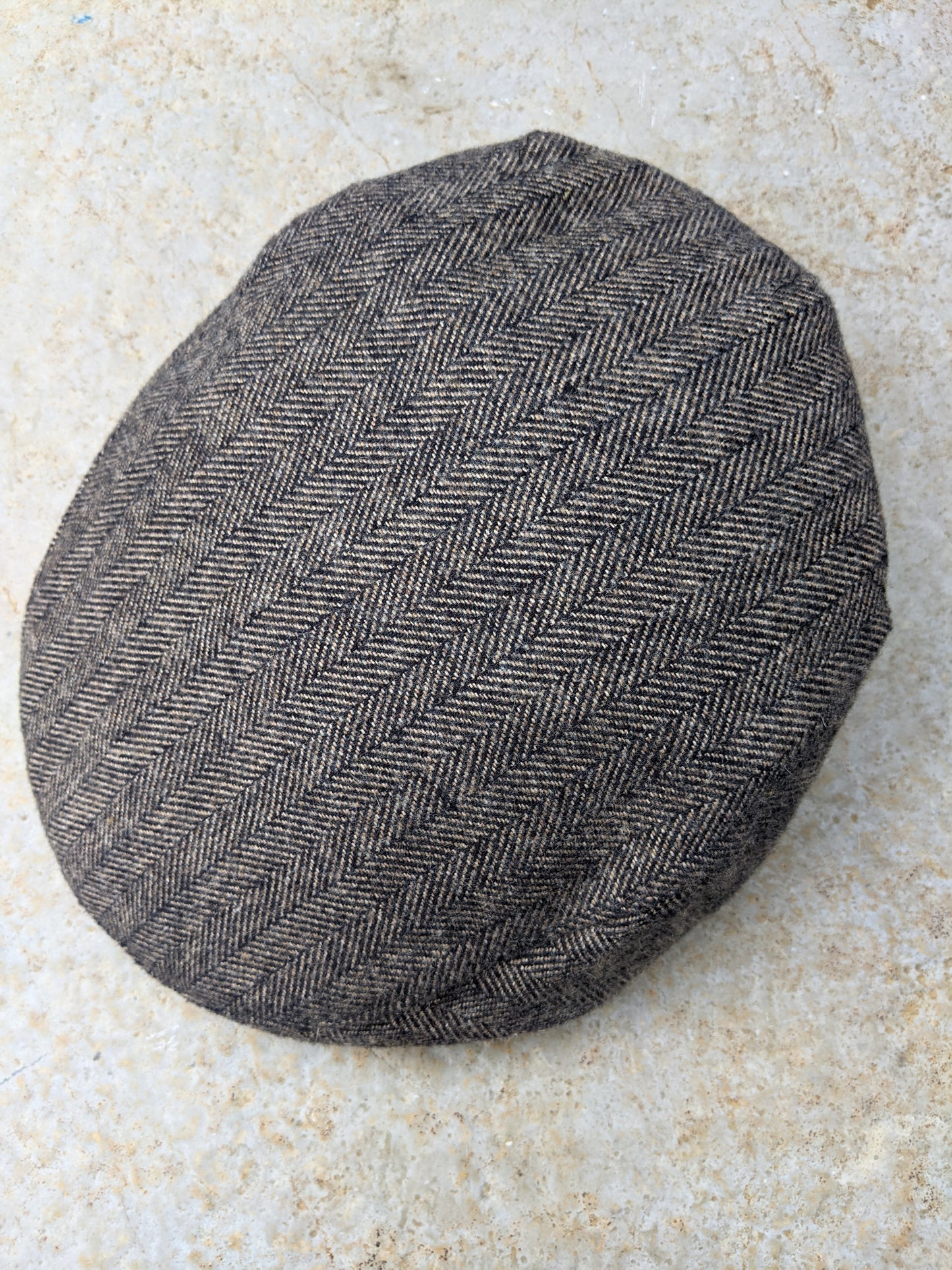 Wool Flat Cap - Tweed Brown