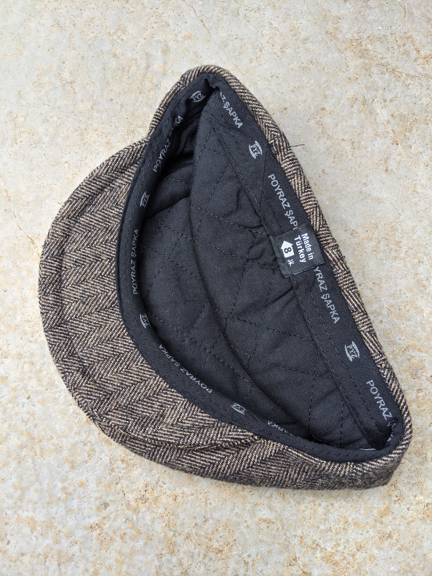 Wool Flat Cap - Tweed Brown
