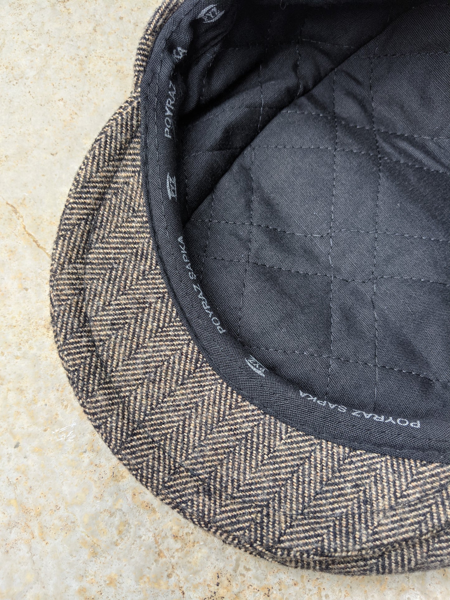 Wool Flat Cap - Tweed Brown