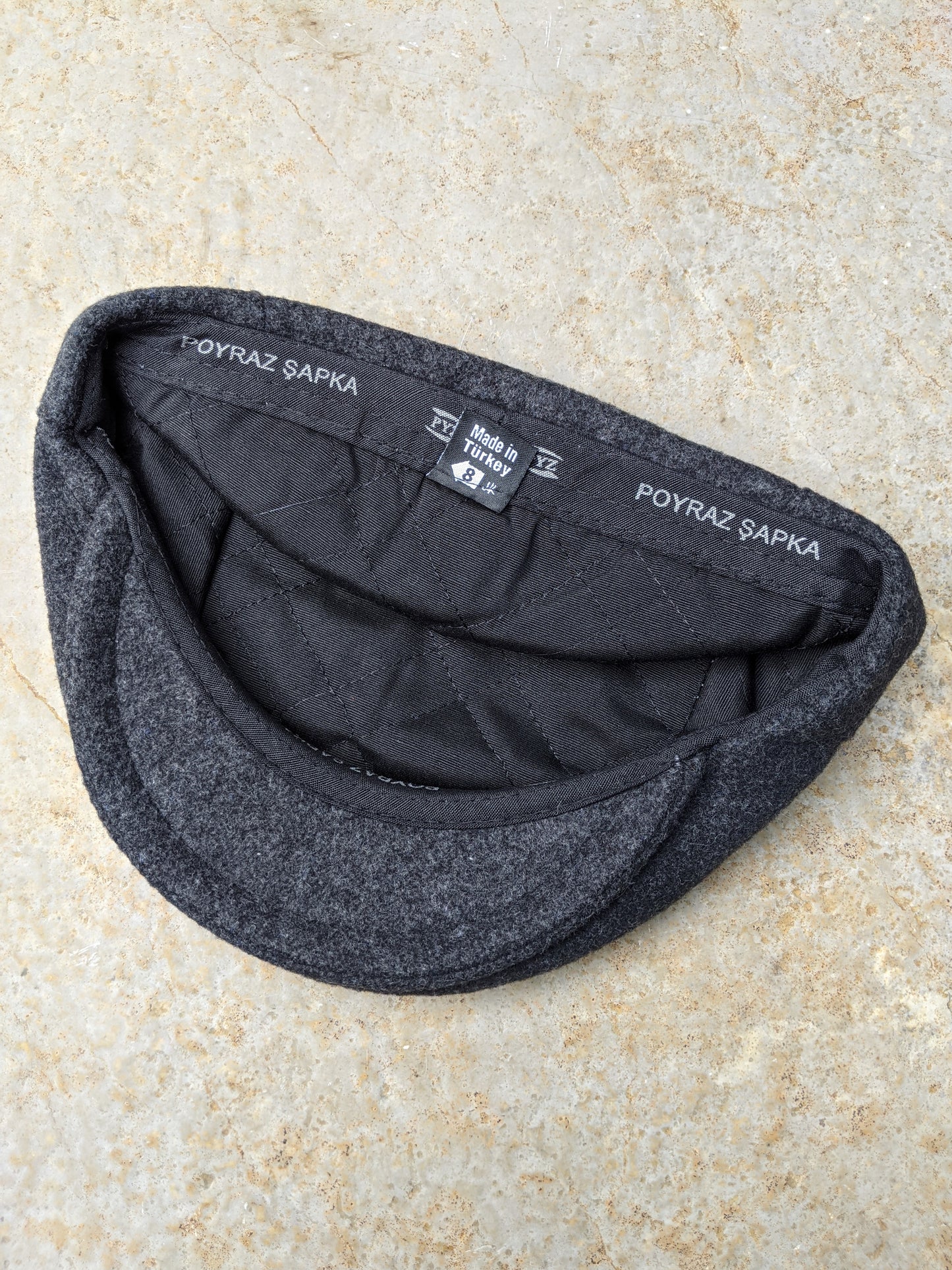 Wool Flat Cap - Plain Grey