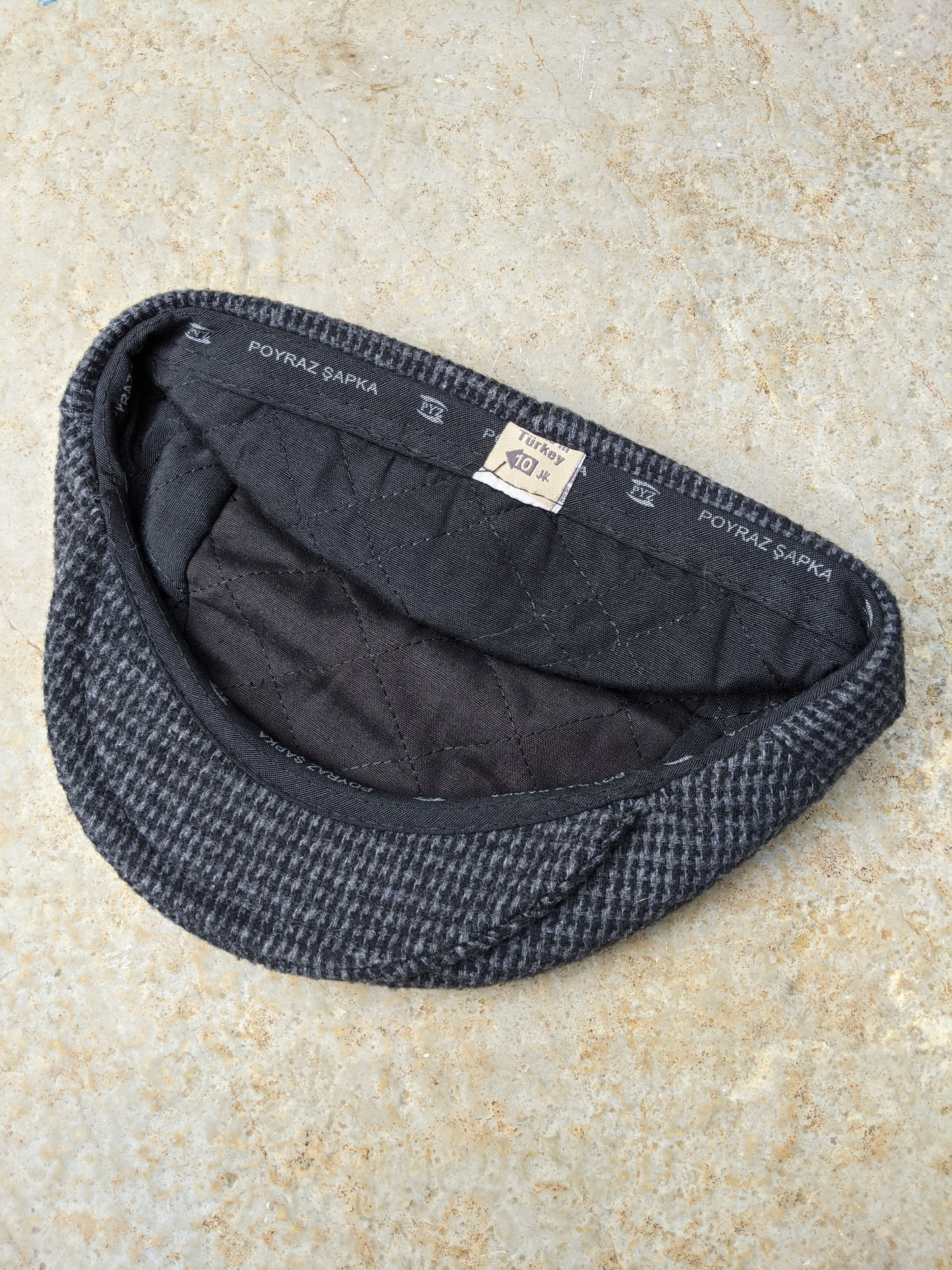 Wool Flat Cap - Dogtooth Grey