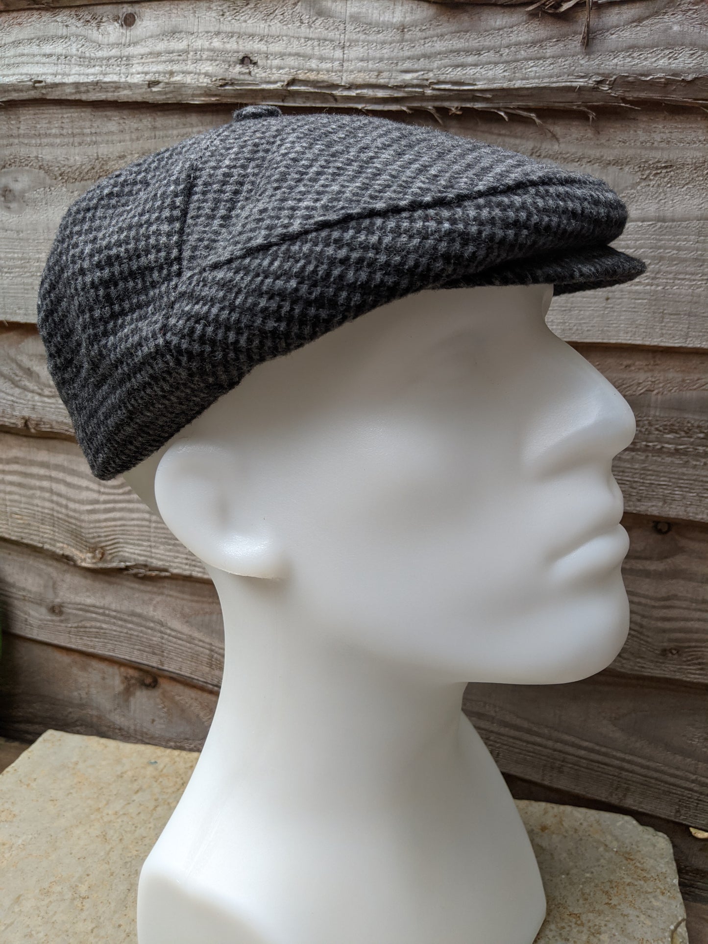 Wool Flat Cap - Dogtooth Grey