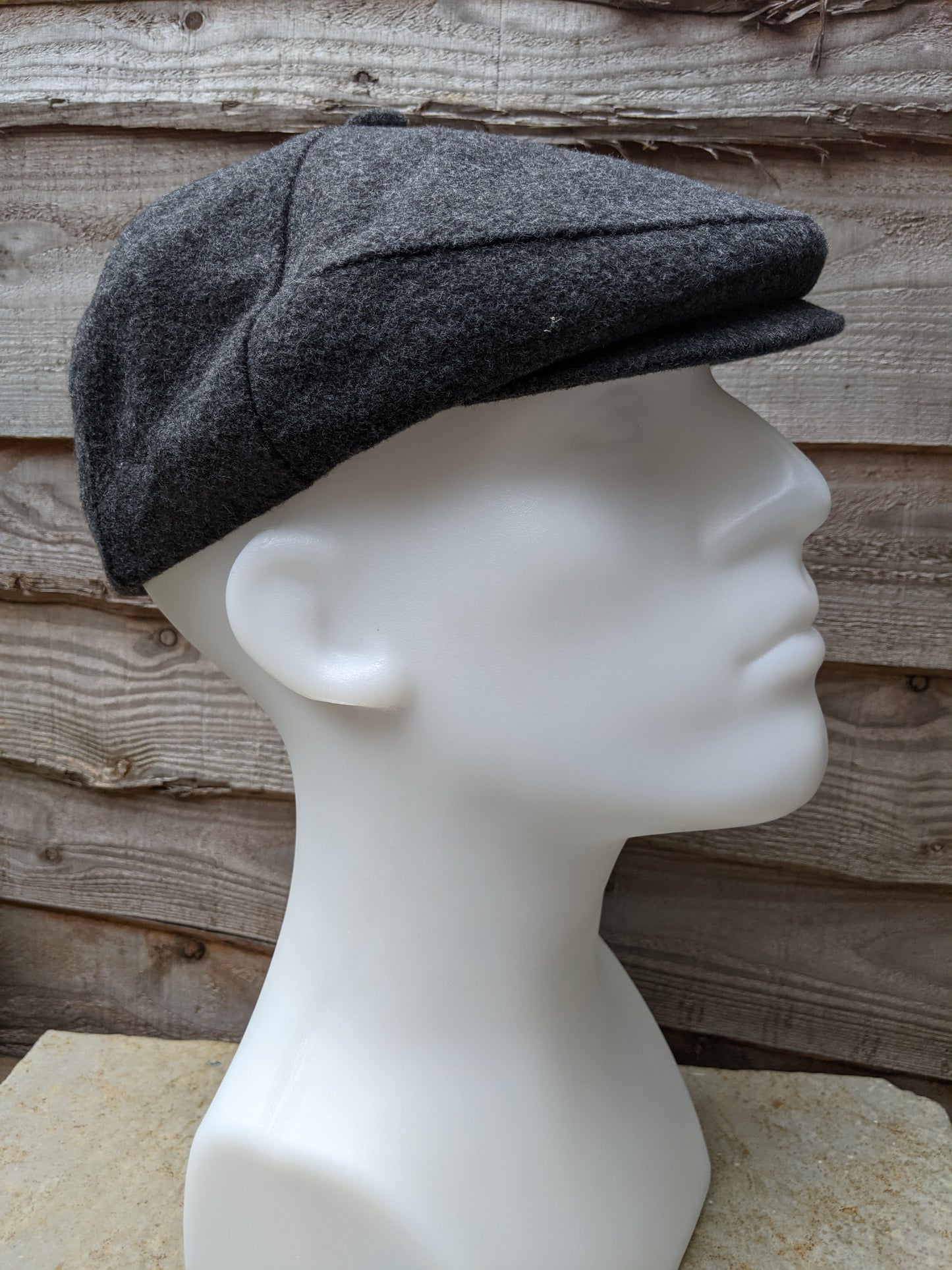 Wool Flat Cap - Plain Grey