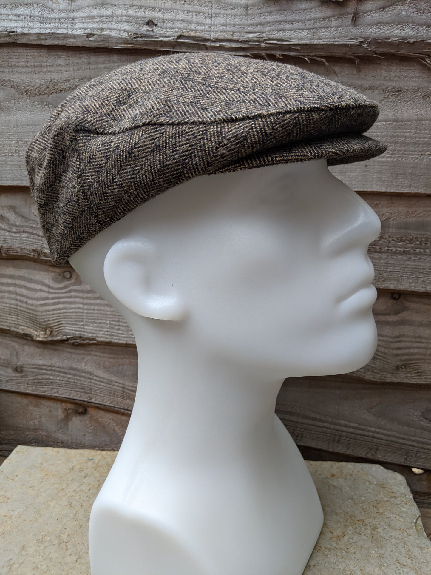 Wool Flat Cap - Tweed Brown