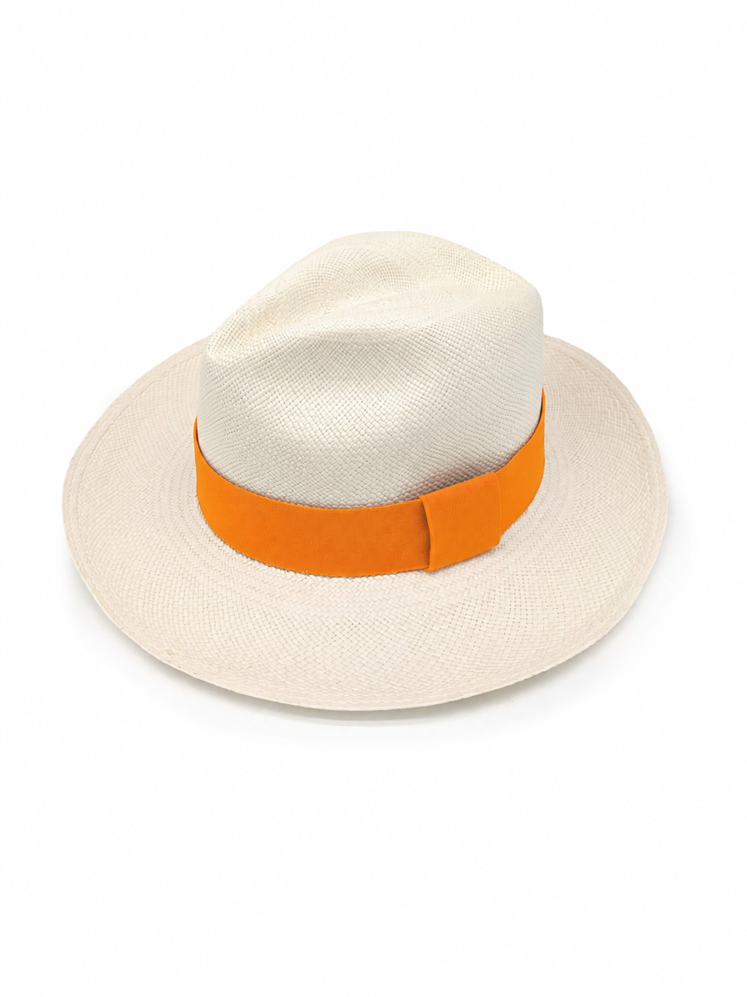 White Panama with Orange Band
